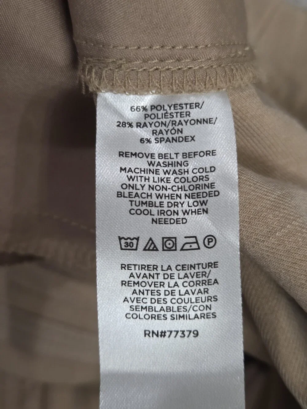 Ann Taylor The Belted Straight Leg Pant Women's Size 12 Tan - Picture 12 of 12